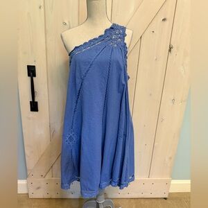 Free People Blue One Shoulder Dress